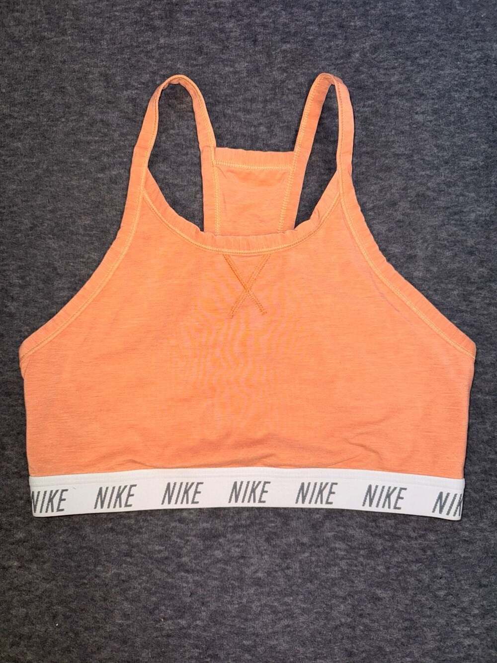 Nike Indy High-Neck Racerback Sports Bra Orange Size L